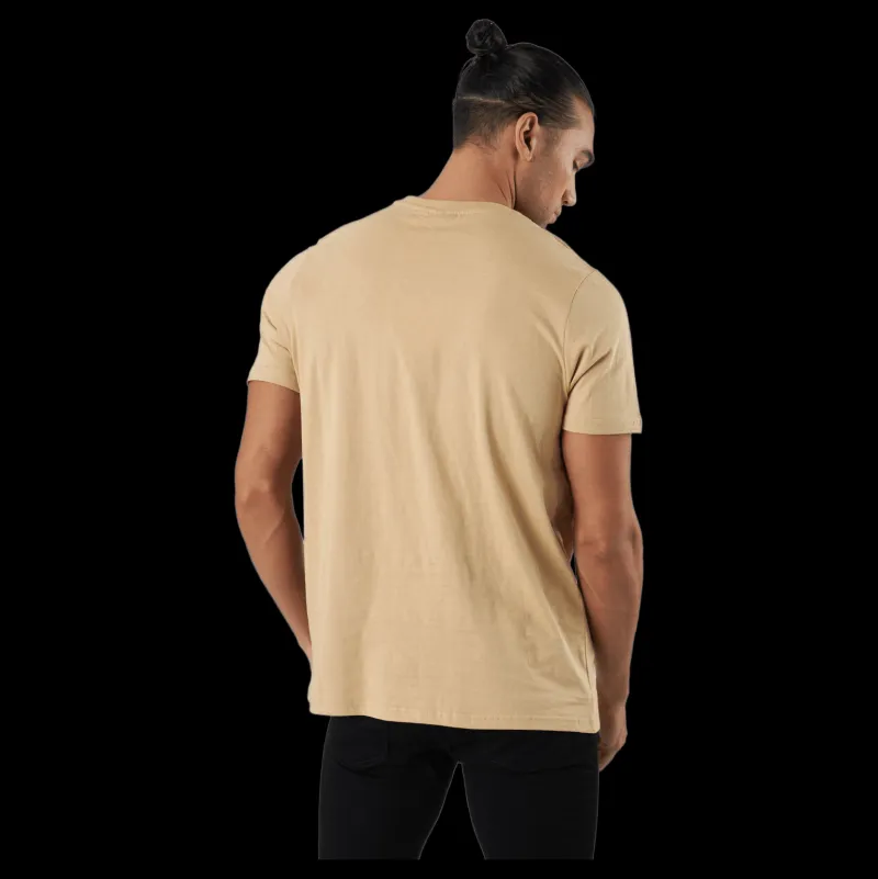 Discount Ellesse El Crater Tee Beige