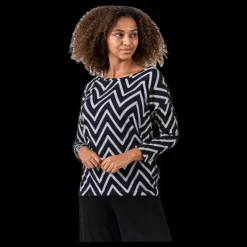 Only Elcos 4/5 Aop Top Black/Grey Svart och Grå Best