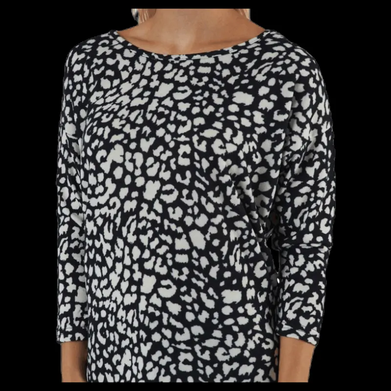 Only Elcos 4/5 Aop Top Jrs Black Svart
