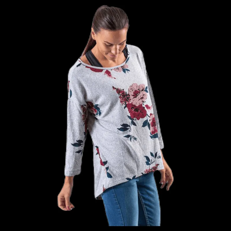 Only Elcos 4/5 Aop Top Jrs Grey Grå Hot