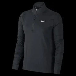 Outlet Nike Element Women's 1/2-Zip Running Top BLACK/REFLECTIVE SILV Svart