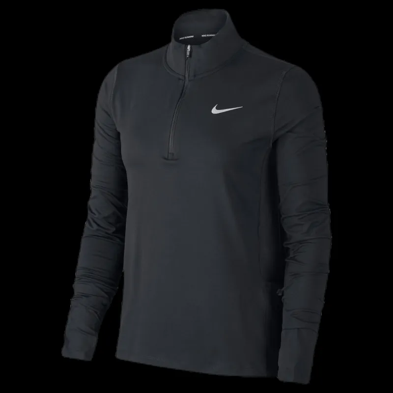 Outlet Nike Element Women's 1/2-Zip Running Top BLACK/REFLECTIVE SILV Svart