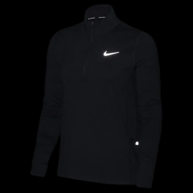 Outlet Nike Element Women's 1/2-Zip Running Top BLACK/REFLECTIVE SILV Svart
