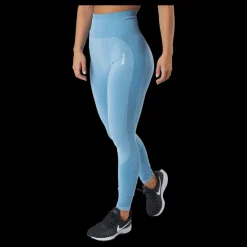 Famme Elevate Wave Leggings 2 Melange Blue Blå Clearance