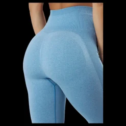 Famme Elevate Wave Leggings 2 Melange Blue Blå Clearance