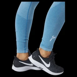 Famme Elevate Wave Leggings 2 Melange Blue Blå Clearance