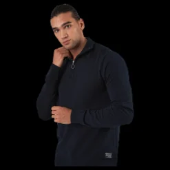 Jack & Jones Eli Knit High Neck Zip White Vit Online