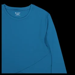 BLACC Ella Overlap Long Sleeve Top Blue Coral Blå Outlet