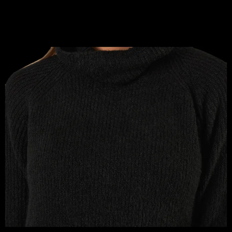 Discount Pieces Ellen Ls Long Knit Black Svart