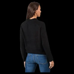 Pieces Ellen Ls O-Neck Knit Black Svart New