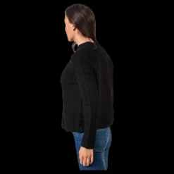 Pieces Ellen Ls O-Neck Knit Black Svart New