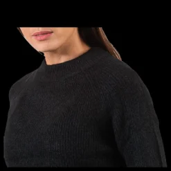 Pieces Ellen Ls O-Neck Knit Black Svart New