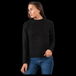 Pieces Ellen Ls O-Neck Knit Black Svart New