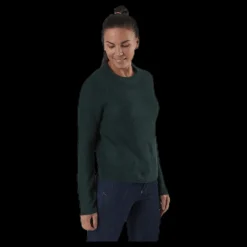 Pieces Ellen Ls O-Neck Knit Green Svart