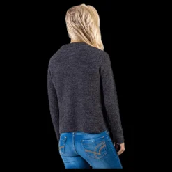 Discount Pieces Ellen Ls O-Neck Knit Grey Grå