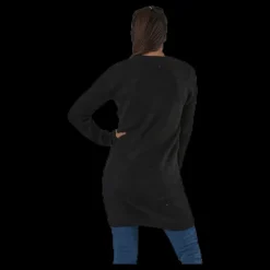 Pieces Ellen Ls V-Neck Knit Dress Black Svart Outlet