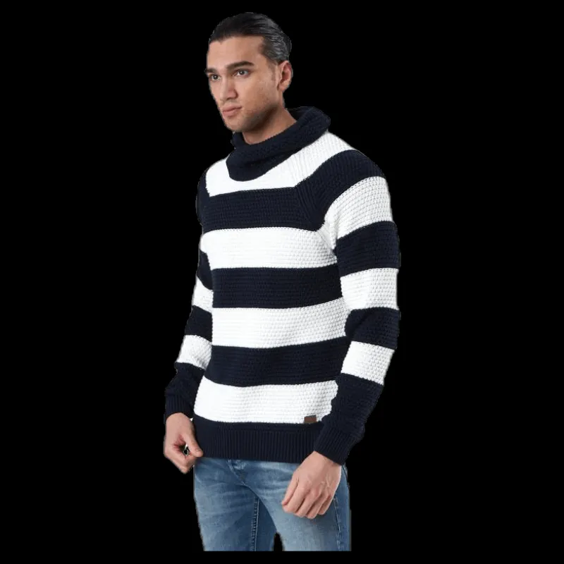 Best Holebrook Emil Wrap Neck Blue/White Blå och Vit