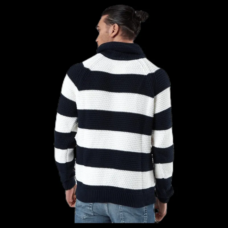 Best Holebrook Emil Wrap Neck Blue/White Blå och Vit