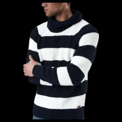 Best Holebrook Emil Wrap Neck Blue/White Blå och Vit