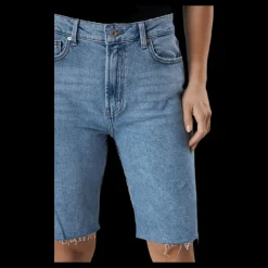 Hot Only Emily Hw Long Shorts Raw Bb Mas0051 Blue Blå