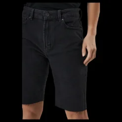 Only Emily Hw Long Shorts Raw Bb Mas0033 Black Svart