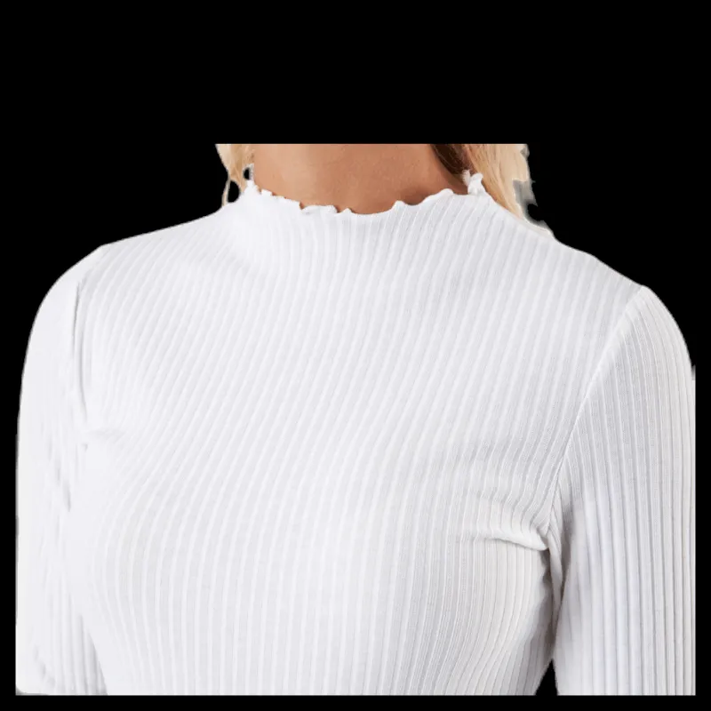 Only Emma L/S High Neck Top Jrs Beige Best