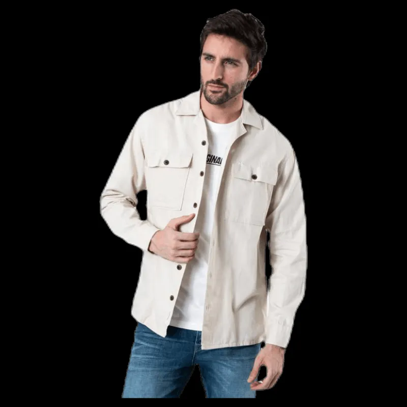 Jack & Jones Enok Shirt Ls Silver Clearance