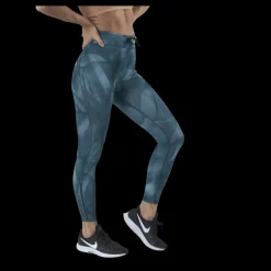 New Nike Epic Faster Run Division 7/8 Tight Green/Silver Blå