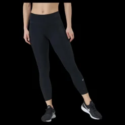 New Nike Epic Luxe Running Crop Black/Silver Svart