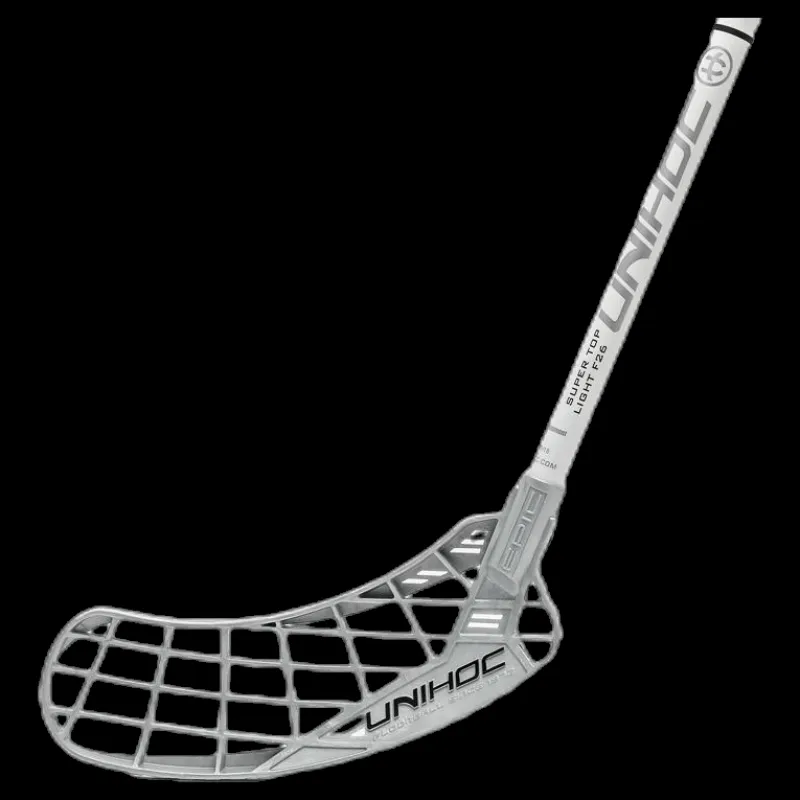 Unihoc EPIC Super Top Light Flex 26 White/Silver Vit och Silver New