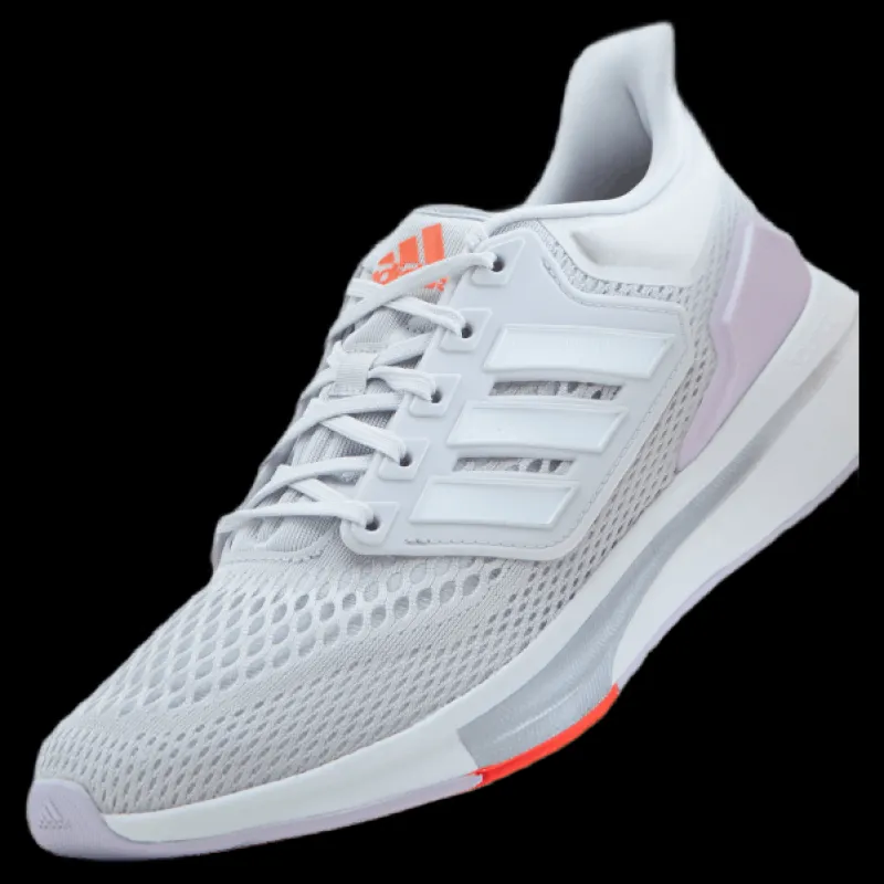 New adidas EQ21 Run Shoes Dash Grey / Cloud White / Purple Tint Vit