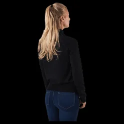 Pieces Esera Ls High Neck Knit Black Svart Sale