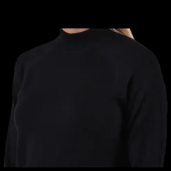 Pieces Esera Ls High Neck Knit Black Svart Sale