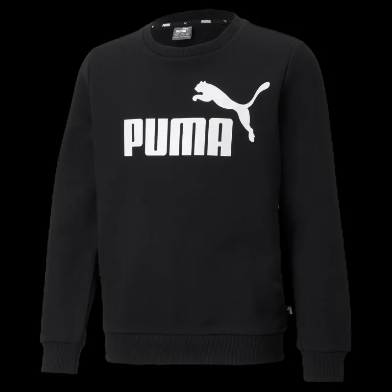 Puma Ess Big Logo Crew Fl B Black Svart Sale