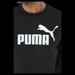 Outlet Puma Ess Big Logo Crew Fl Black Svart