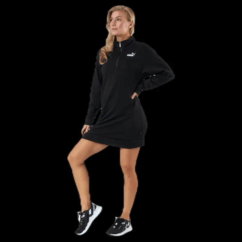 Online Puma Ess+ Half-Zip Dress Tr Black Svart
