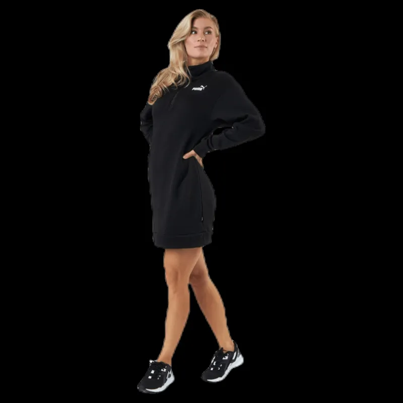 Online Puma Ess+ Half-Zip Dress Tr Black Svart