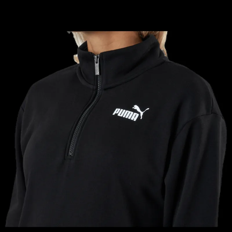 Online Puma Ess+ Half-Zip Dress Tr Black Svart