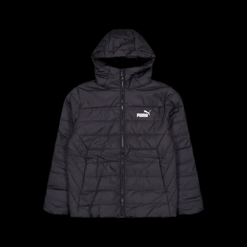 Puma Ess Hooded Padded Jacket Black Svart Online