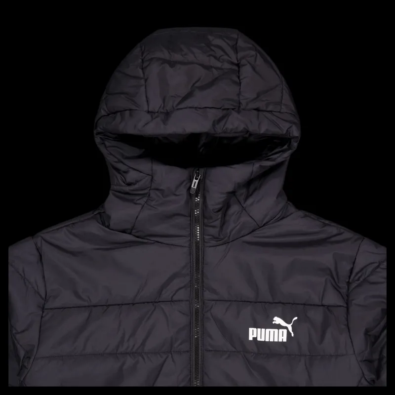 Puma Ess Hooded Padded Jacket Black Svart Online