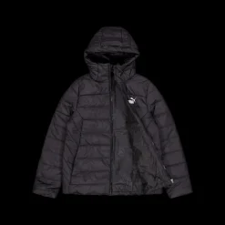 Online Puma Ess Hooded Padded Jacket Black Svart