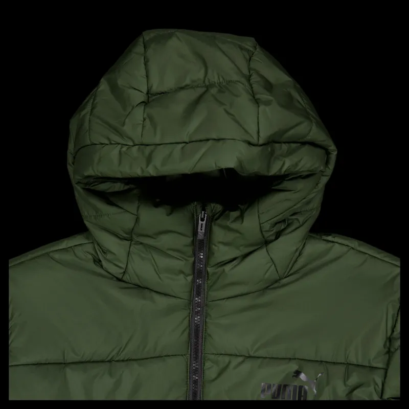 Puma Ess Hooded Padded Jacket Myrtle Grön