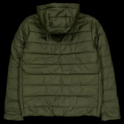 Clearance Puma Ess Hooded Padded Jacket Dark Olive Grön
