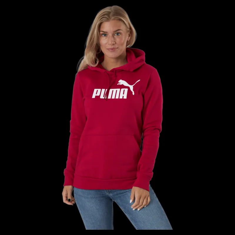 Puma Ess Logo Hoodie Fl (s) Persian Red Röd Clearance