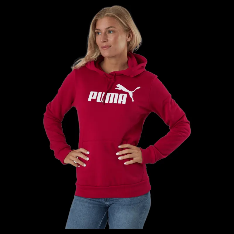 Puma Ess Logo Hoodie Fl (s) Persian Red Röd Clearance