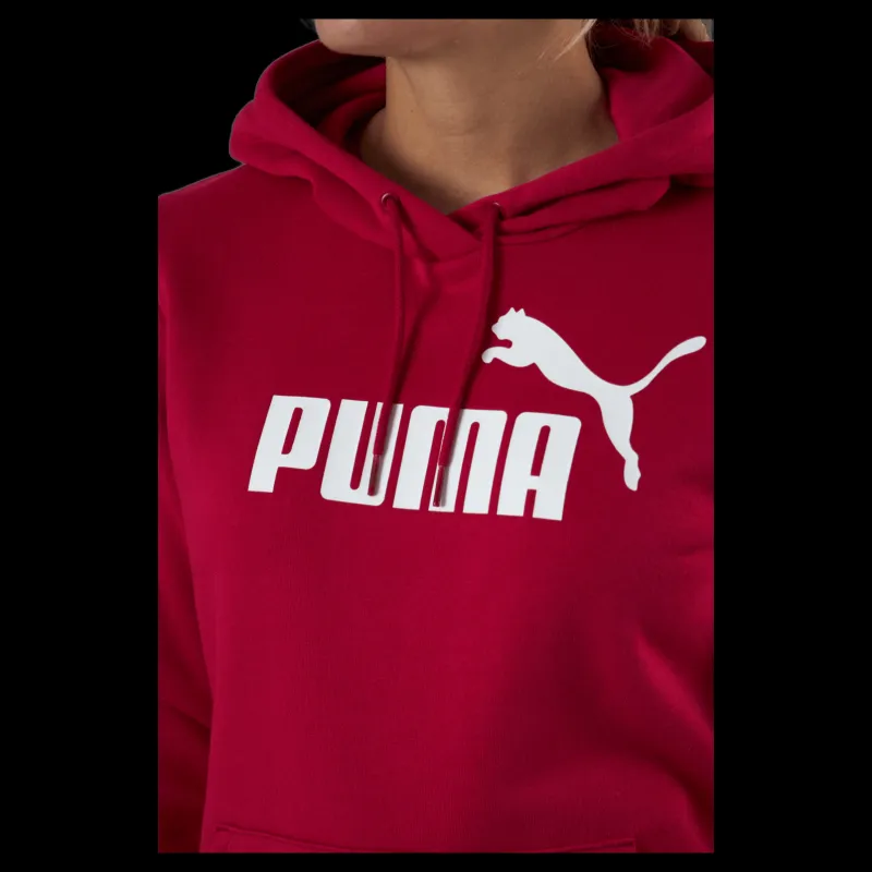 Puma Ess Logo Hoodie Fl (s) Persian Red Röd Clearance