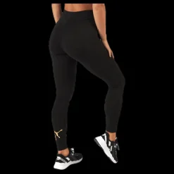 Discount Puma ESS Logo Leggings Black/Gold Svart