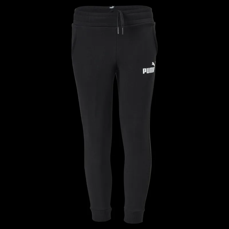 Puma Ess Logo Pants Fl Cl B Black Grå