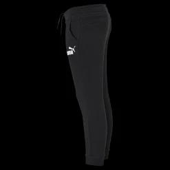 Puma Ess Logo Pants Fl Cl B Black Grå