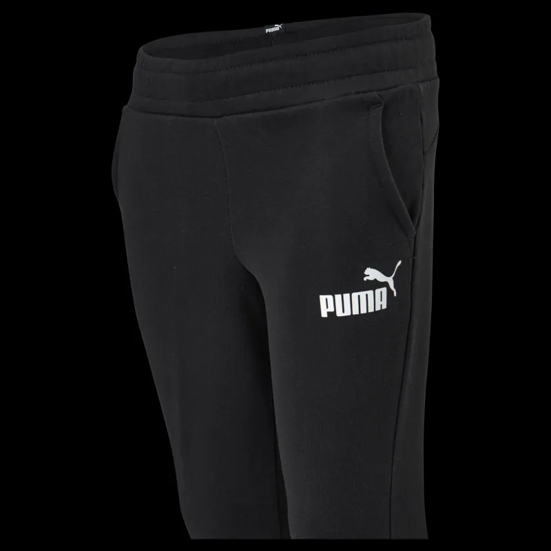 Puma Ess Logo Pants Fl Cl B Black Grå